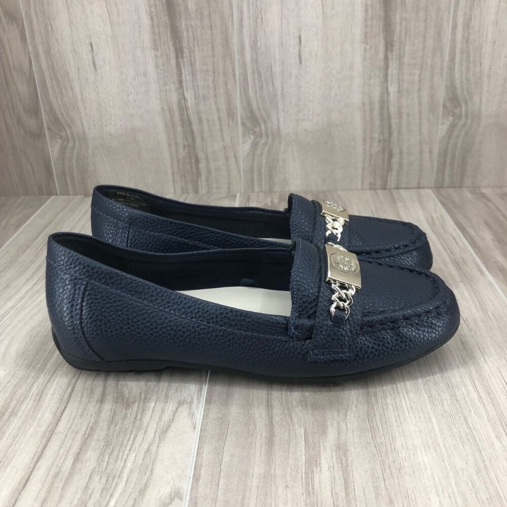 Anne Klein Loafers Womens 5.5M Olin Blue Slip On Flat Comfort Shoes